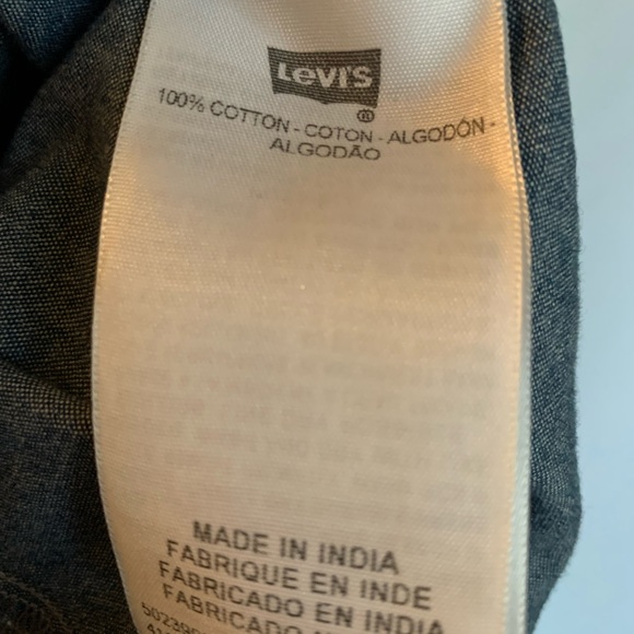 Levi’s long sleeve paisley jean colored shirt S - Picture 7 of 9